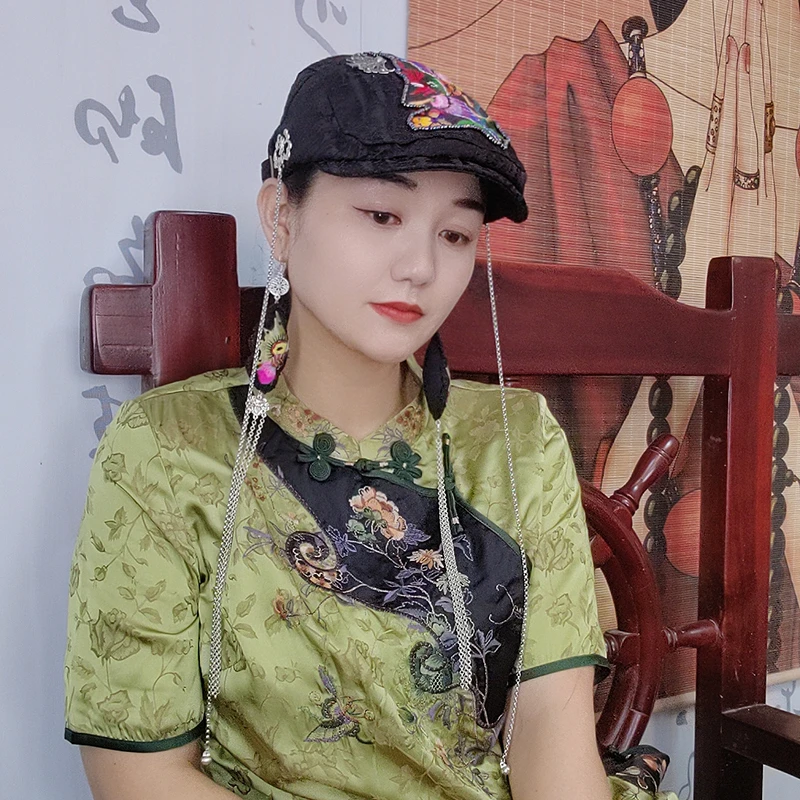 民族风老绣鸭舌帽5