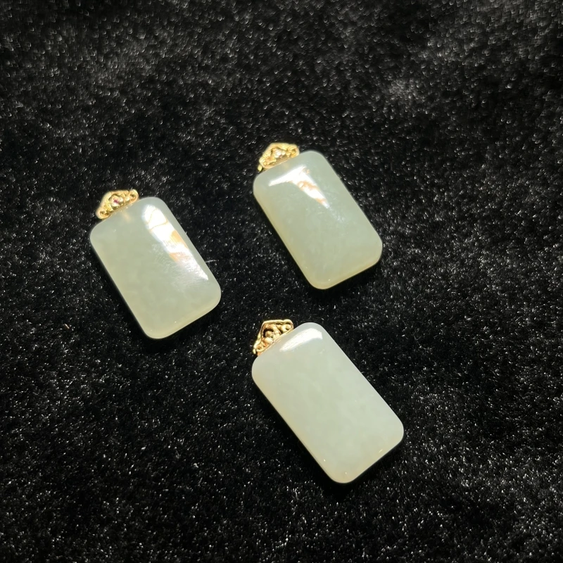 景景严选-S925和田玉无事牌吊坠约16*31mm/多样性发一
