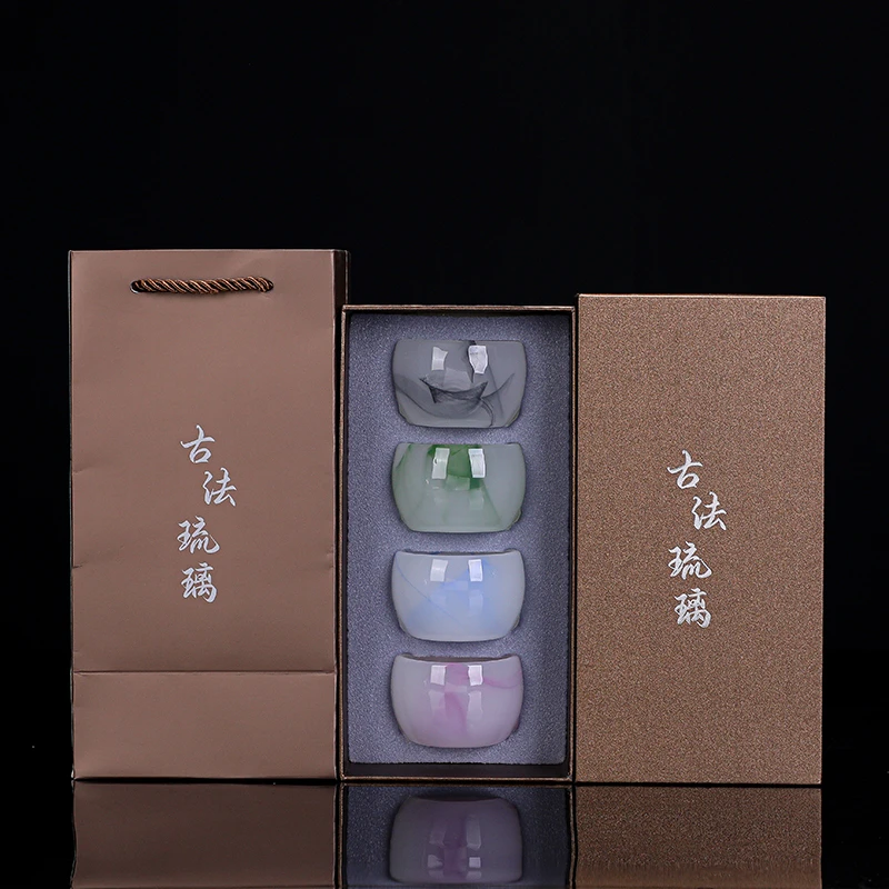 琉璃主人杯茶杯单个人专用杯功夫茶杯泡茶盏杯大号精品礼盒品茗杯