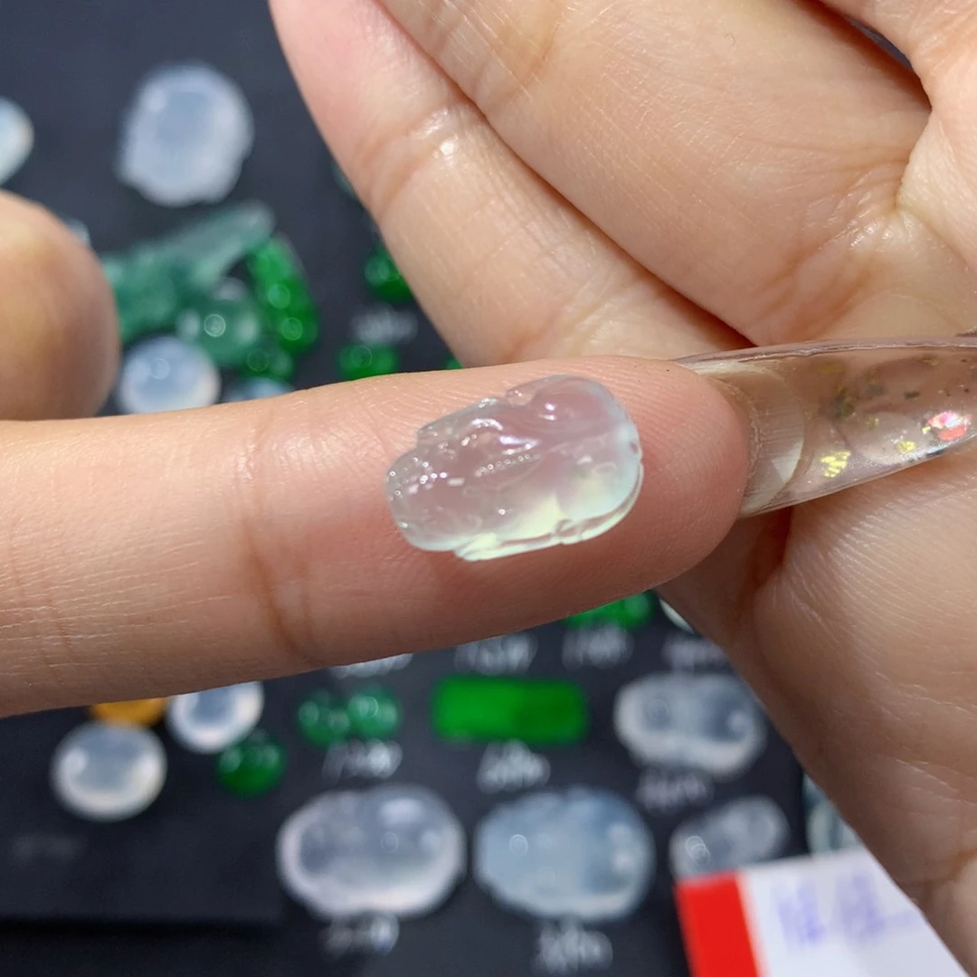 翡翠颈饰未镶嵌纯天然缅甸翡翠A货