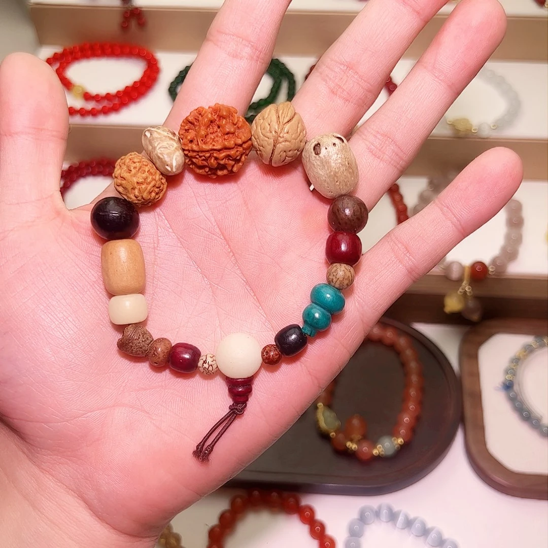 石英质玉手链未镶嵌十八籽手串