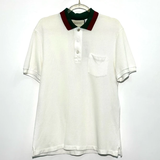 99新 GUCCI/古驰 S码 白色polo衫 0374