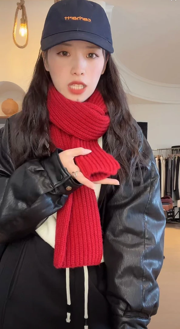 【定染围巾】韩版软糯纯色秋冬季针织加厚围脖韩系围巾针织围脖