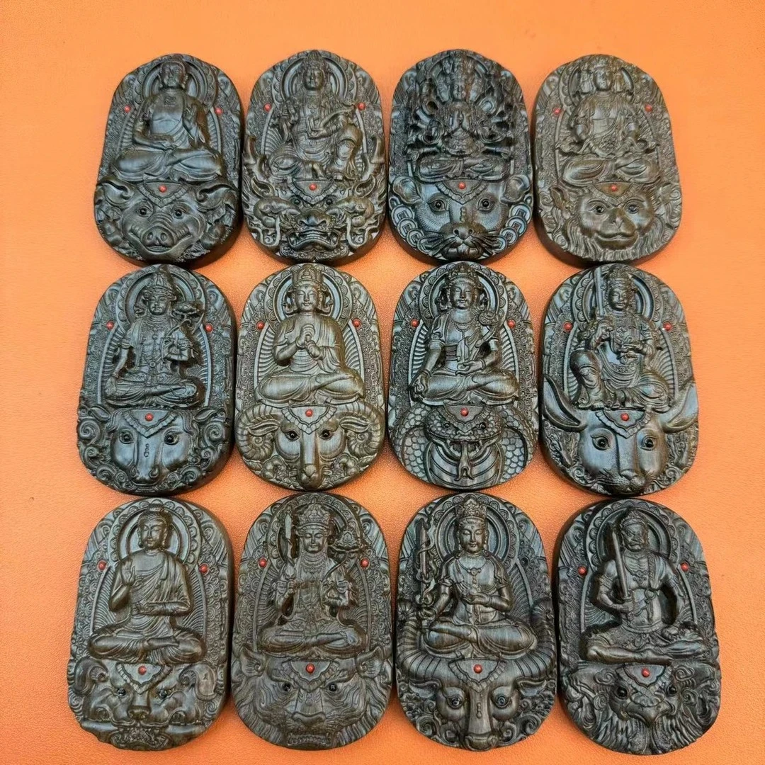 八大守护神）5/7m吊坠越南沉香木天然复古原木雕刻文玩