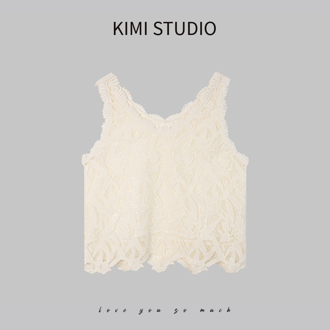 SS251524  mine夏季蕾丝镂空花边背心