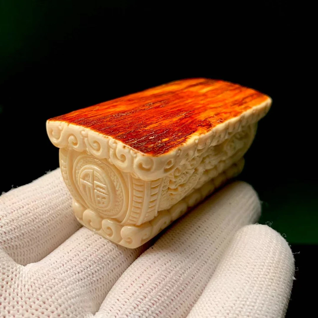 【四六儿】无双•猛犸象牙原皮手工升棺发财把件小摆件全品一等冰料