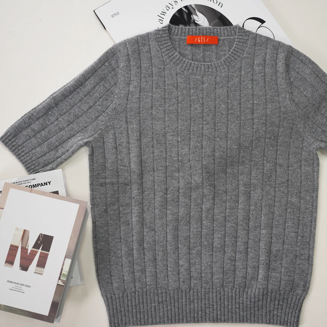 新疆GTS天山羊绒圆领套头款女宽松型毛针织衫套头上衣秋冬女纯绒