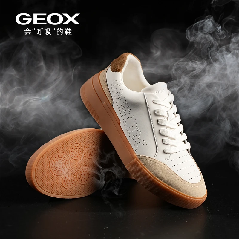 GEOX/杰欧适男士鞋子防滑商务休闲鞋夏季舒适百搭鞋透气低帮鞋