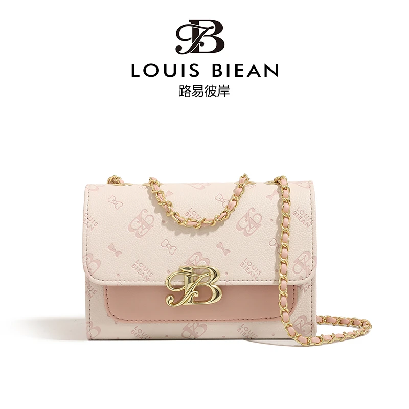 链条包包新款单肩斜挎包时尚可爱女包-粉色0911