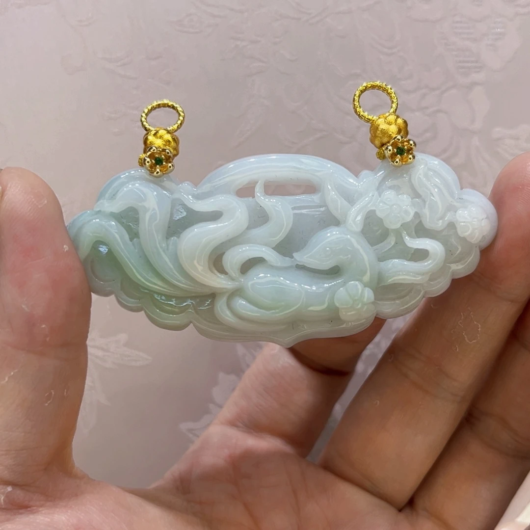 吊坠(赠链)合金翡翠代编织