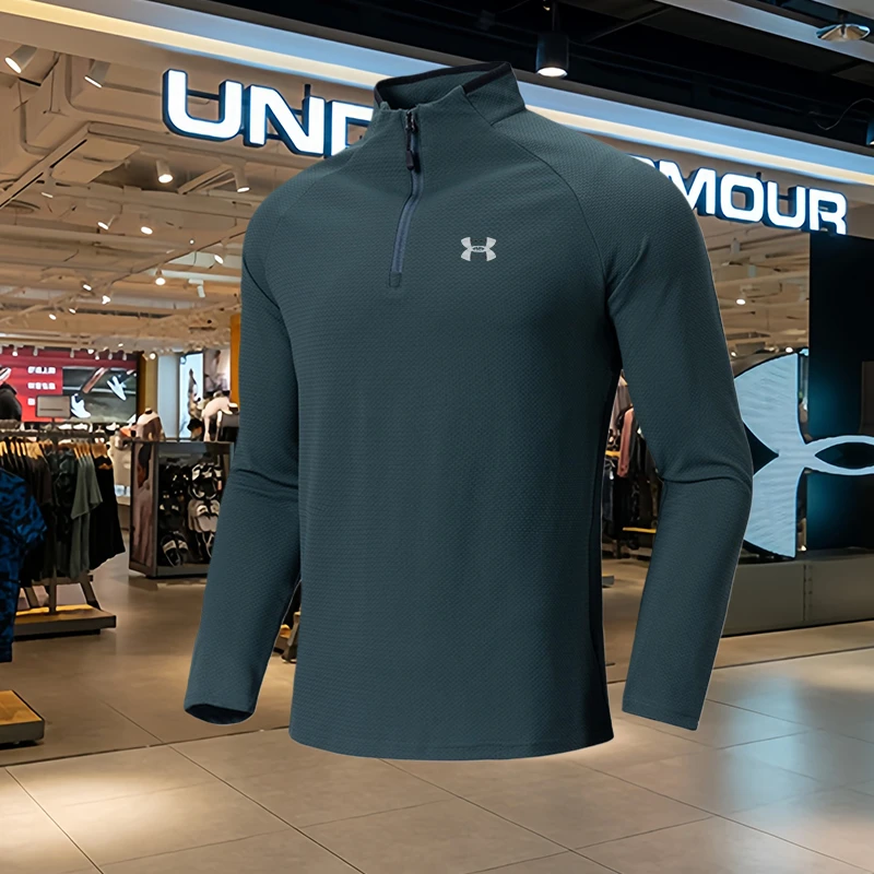 【奥莱轻奢】秋冬立领卫衣半拉链简约长袖T恤百搭宽松休闲打底衫