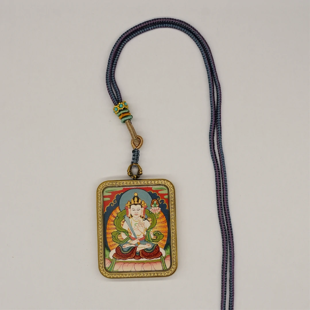 【旦曲学生作品-八大守护】纯手绘矿料西藏唐卡【定制联系客服】