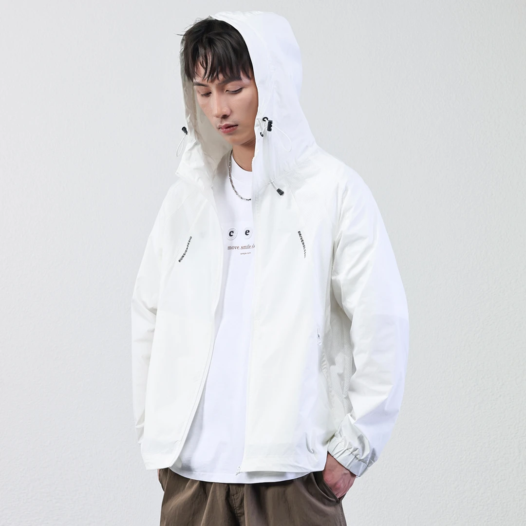 旅行户外轻薄透气防晒衣男夏季速干UPF50+防紫外线连帽外套防晒服