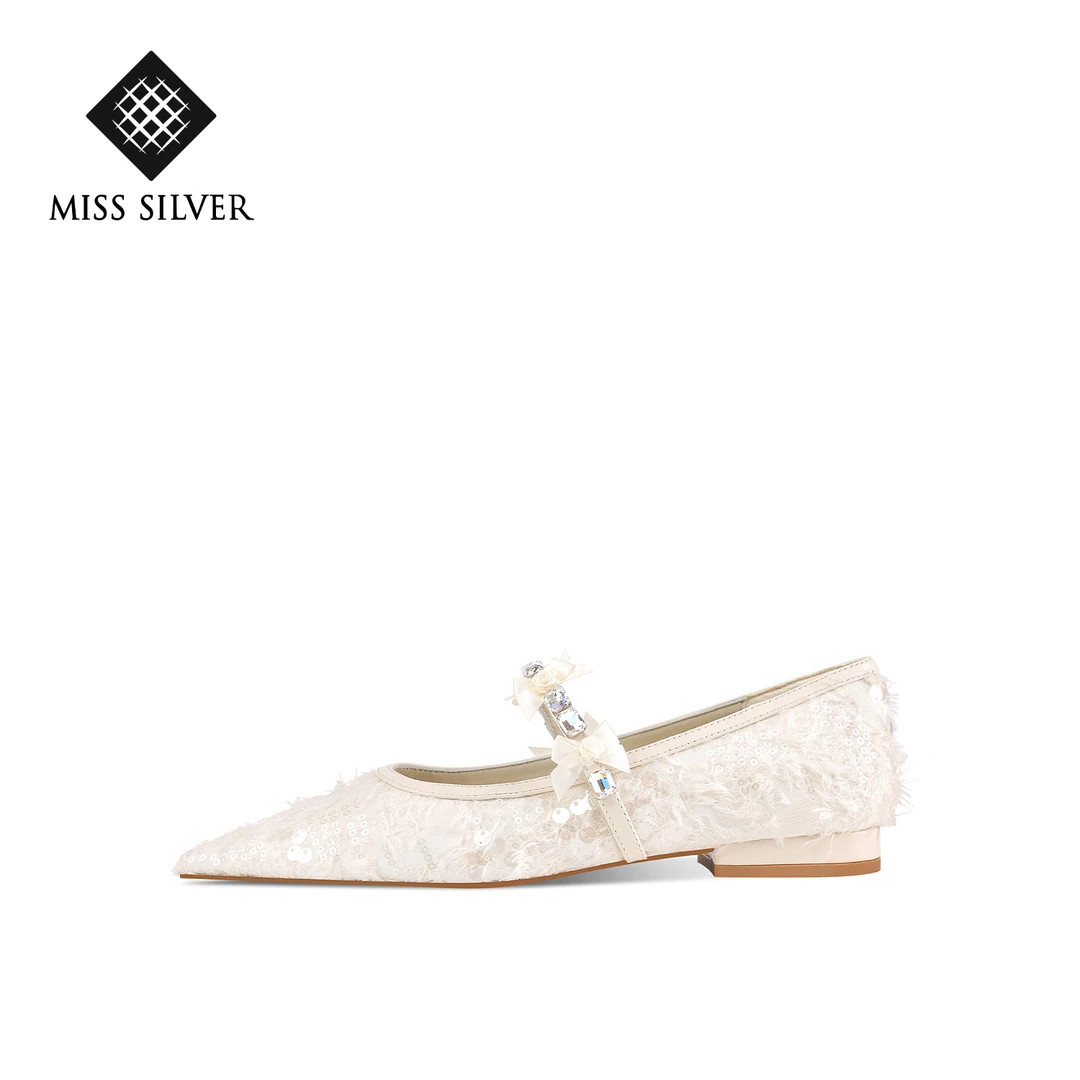 【限定珍珠】MISSSILVER2025春季上新平底一字带时尚百搭高级气质