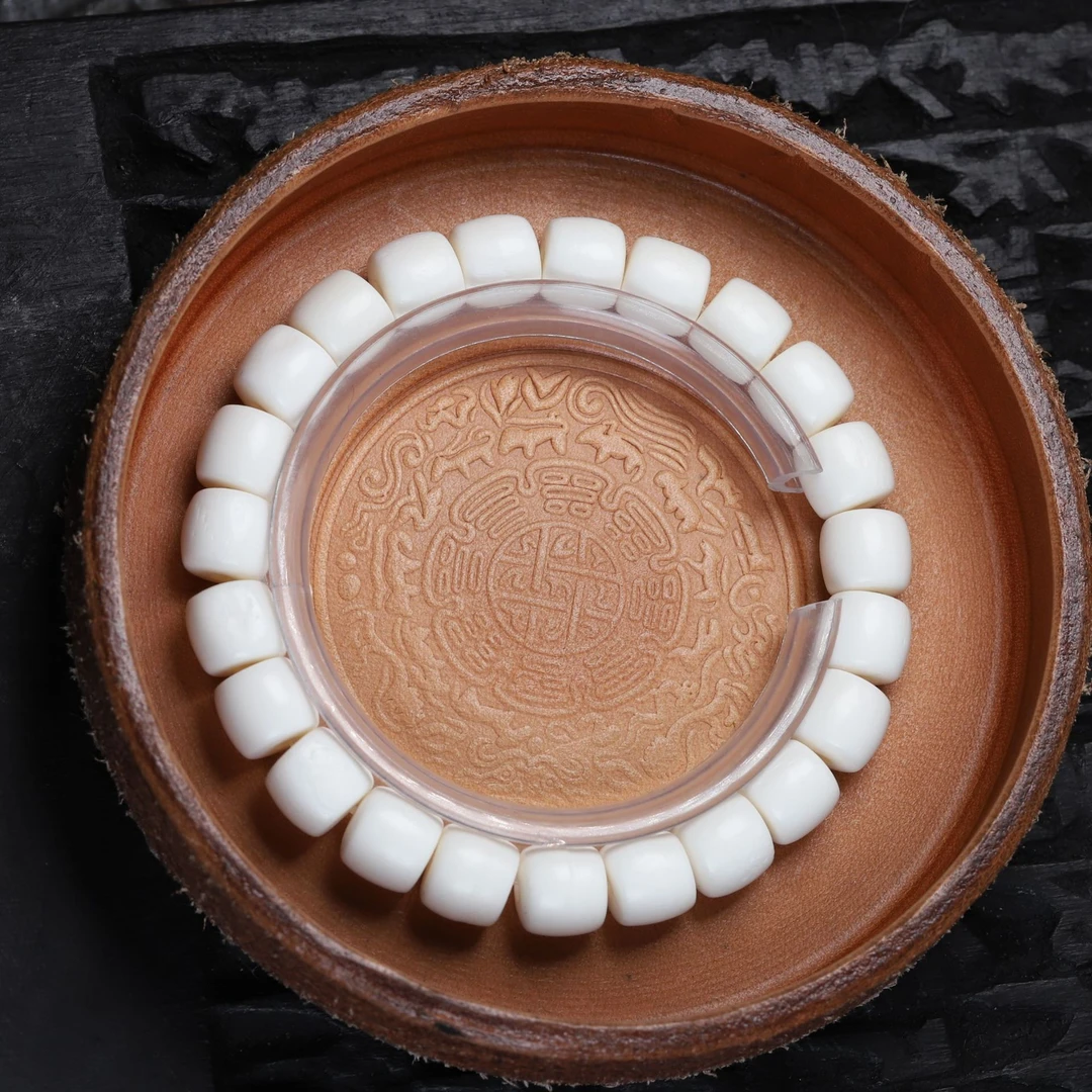 非金属皮质手链 天然鹿角手串文玩鹿角根付DIY手串手持饰品配件