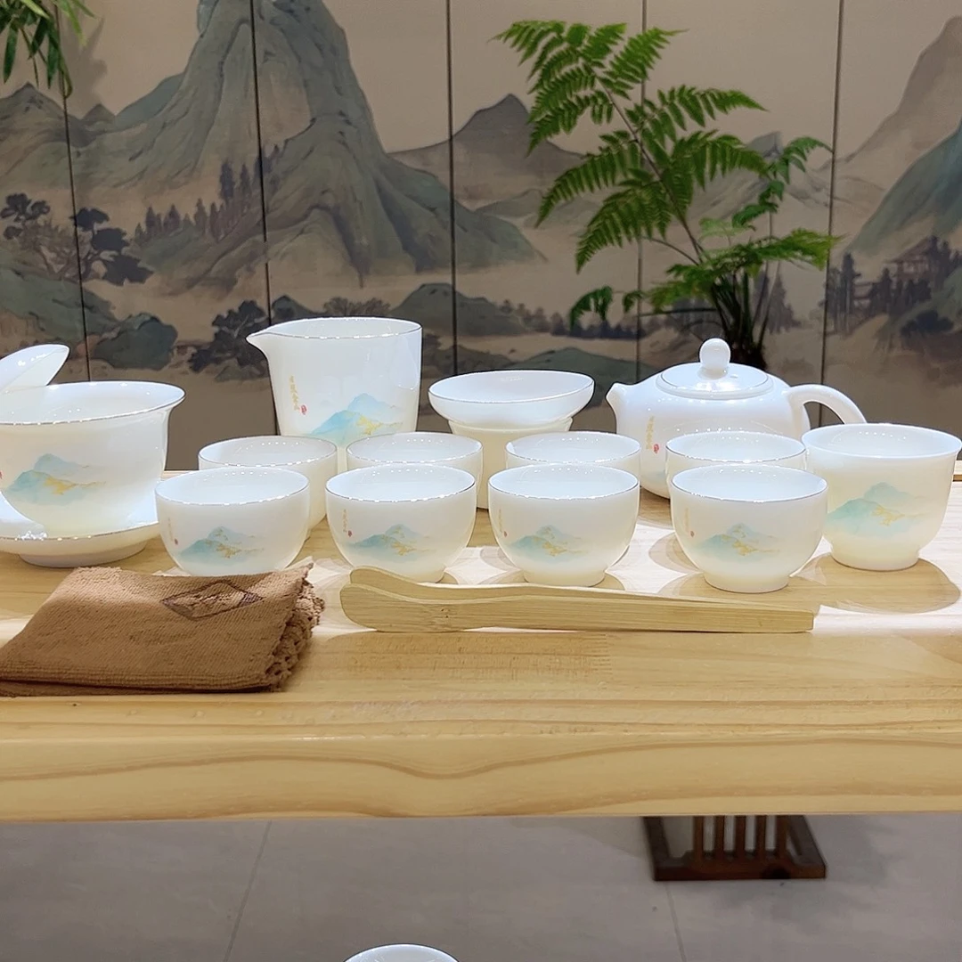 【都彩】日照金山羊脂玉瓷16头