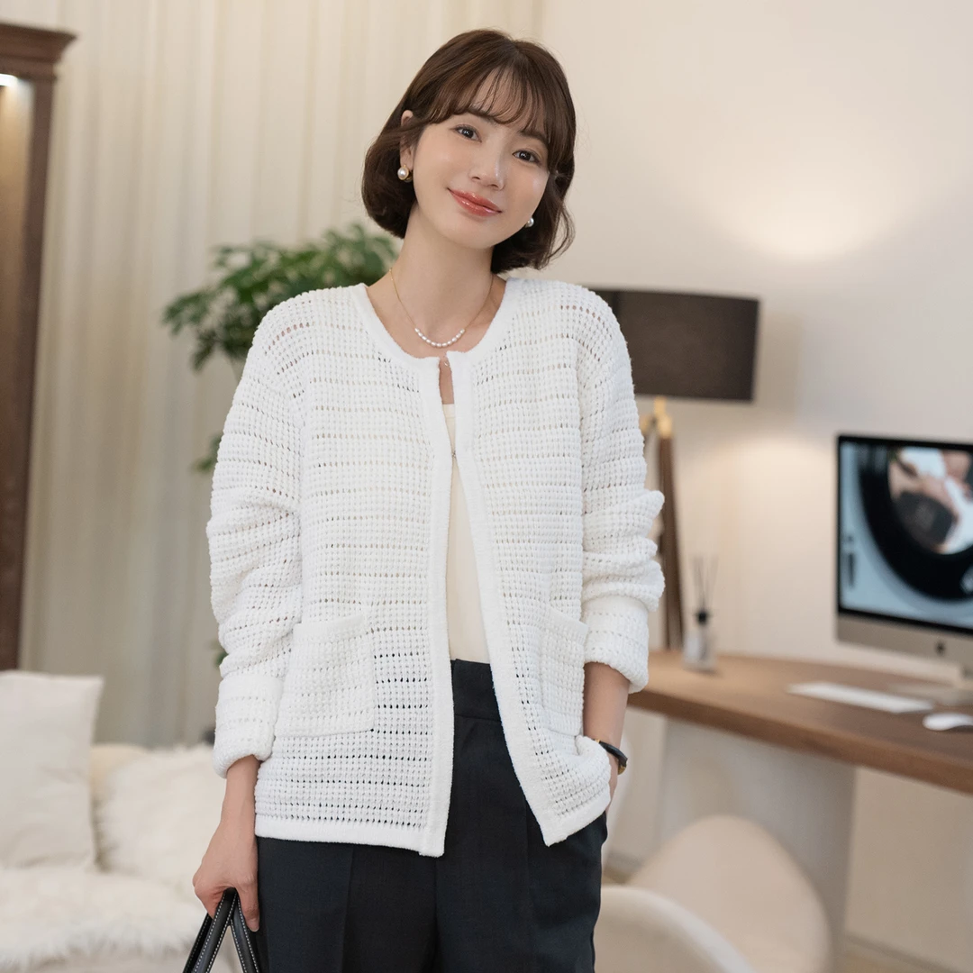 「新品」【织梦映像】镂空毛衣外套FS307W028