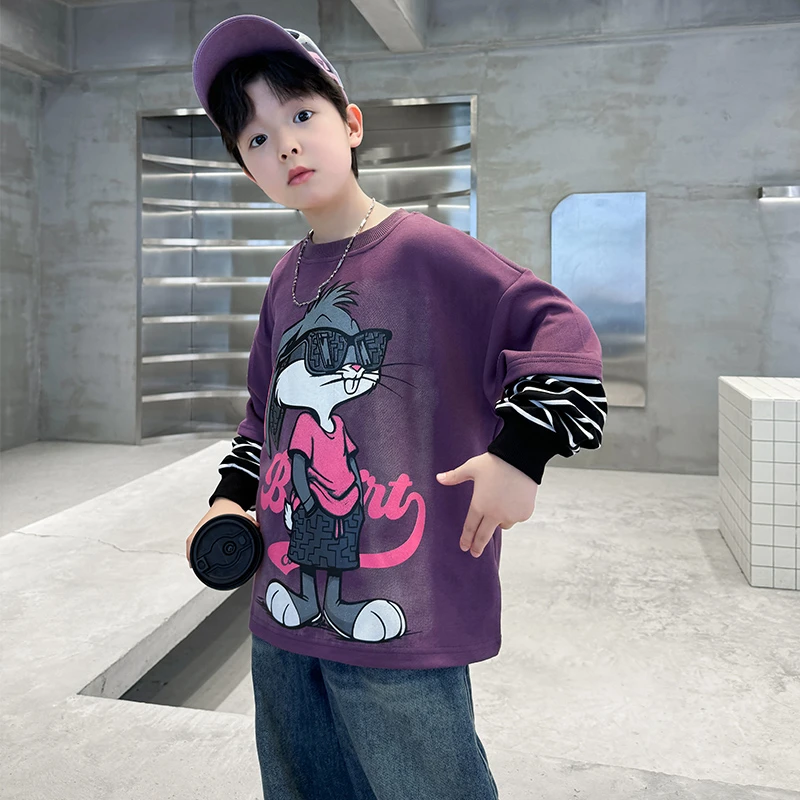 儿童装男童卫衣春秋款6-12岁中大童秋季洋气韩版男孩长袖打底帅气