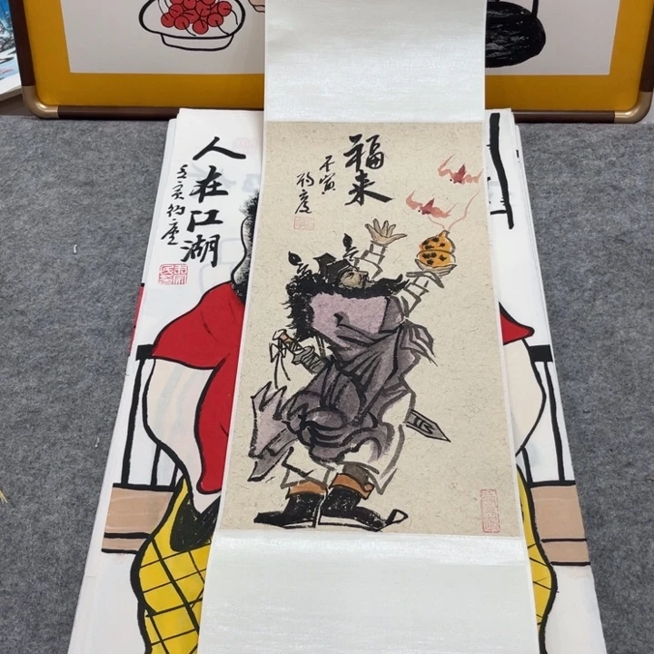 国画手绘禅意画一物一拍