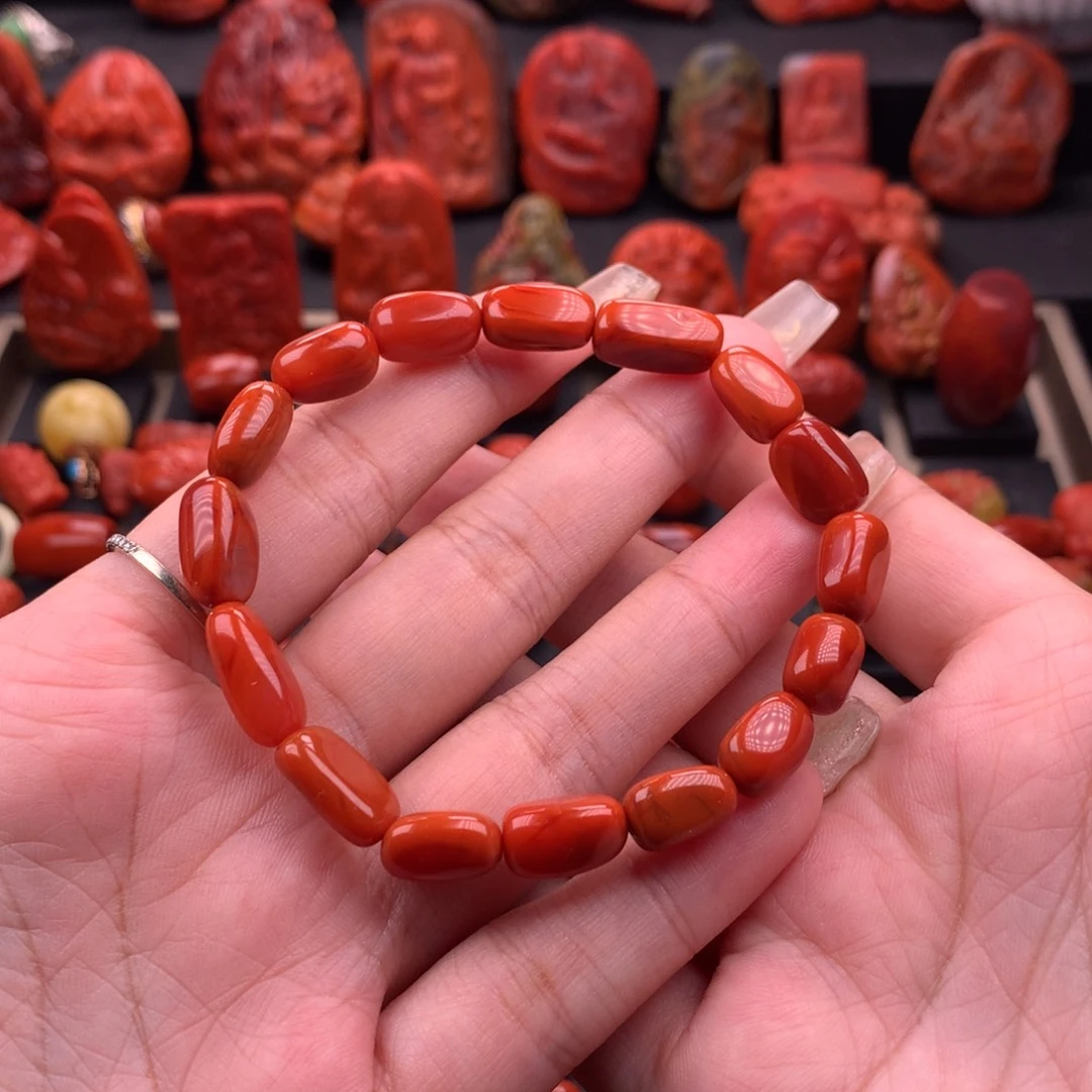 南红玛瑙南红川料随形8.8mm未镶嵌