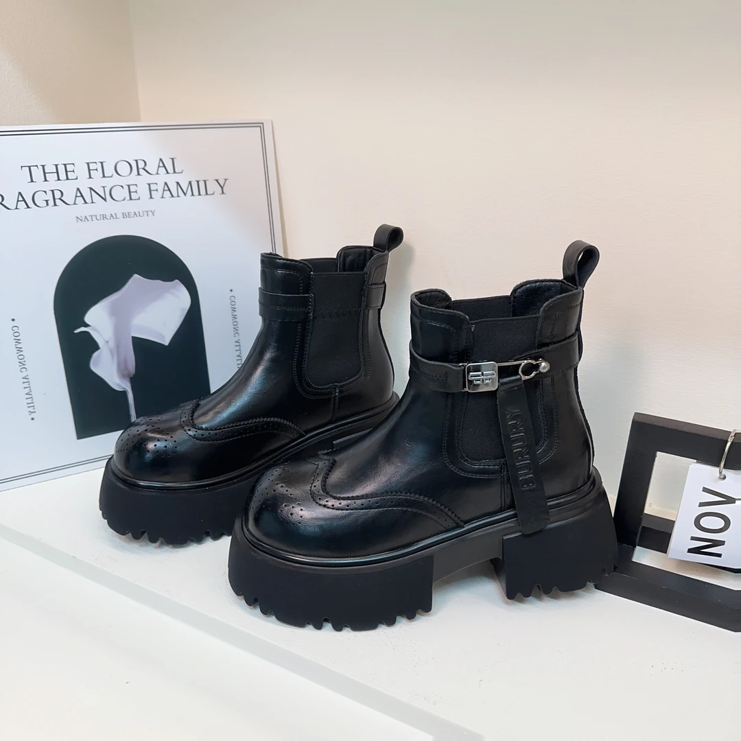 【布洛克】2024秋冬新款时尚休闲气质百搭真皮女士短靴 289-2