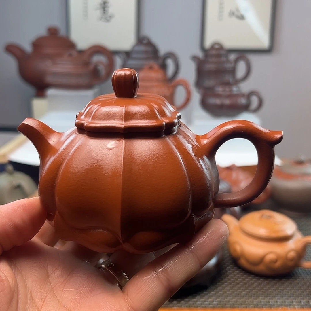 紫砂茶壶s*筋纹宝菱