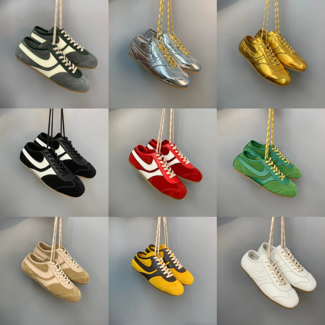 真皮德训鞋女2025年春新款复古休闲板鞋百搭运动阿甘鞋