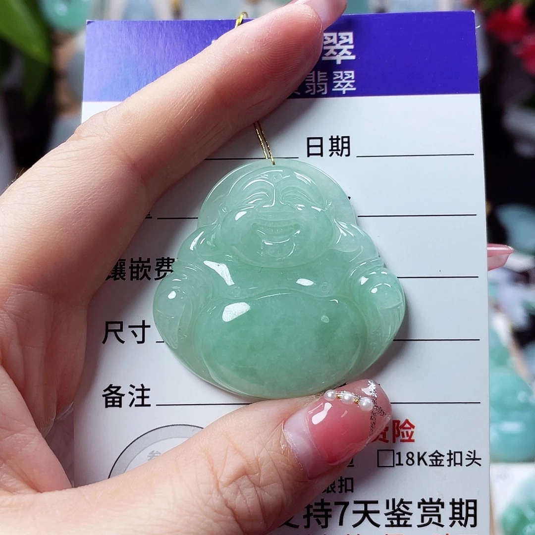 翡翠未镶嵌颈饰佛公20