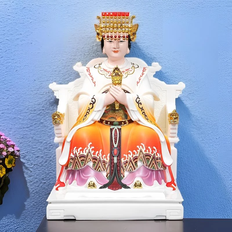 妈祖像汉白玉天上圣母神像湄洲妈祖娘娘海神天后娘娘家用供奉摆件
