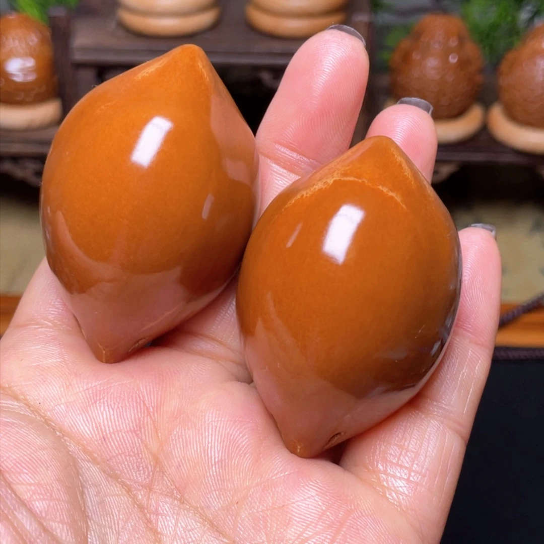 橄榄核吊坠一线天35一对