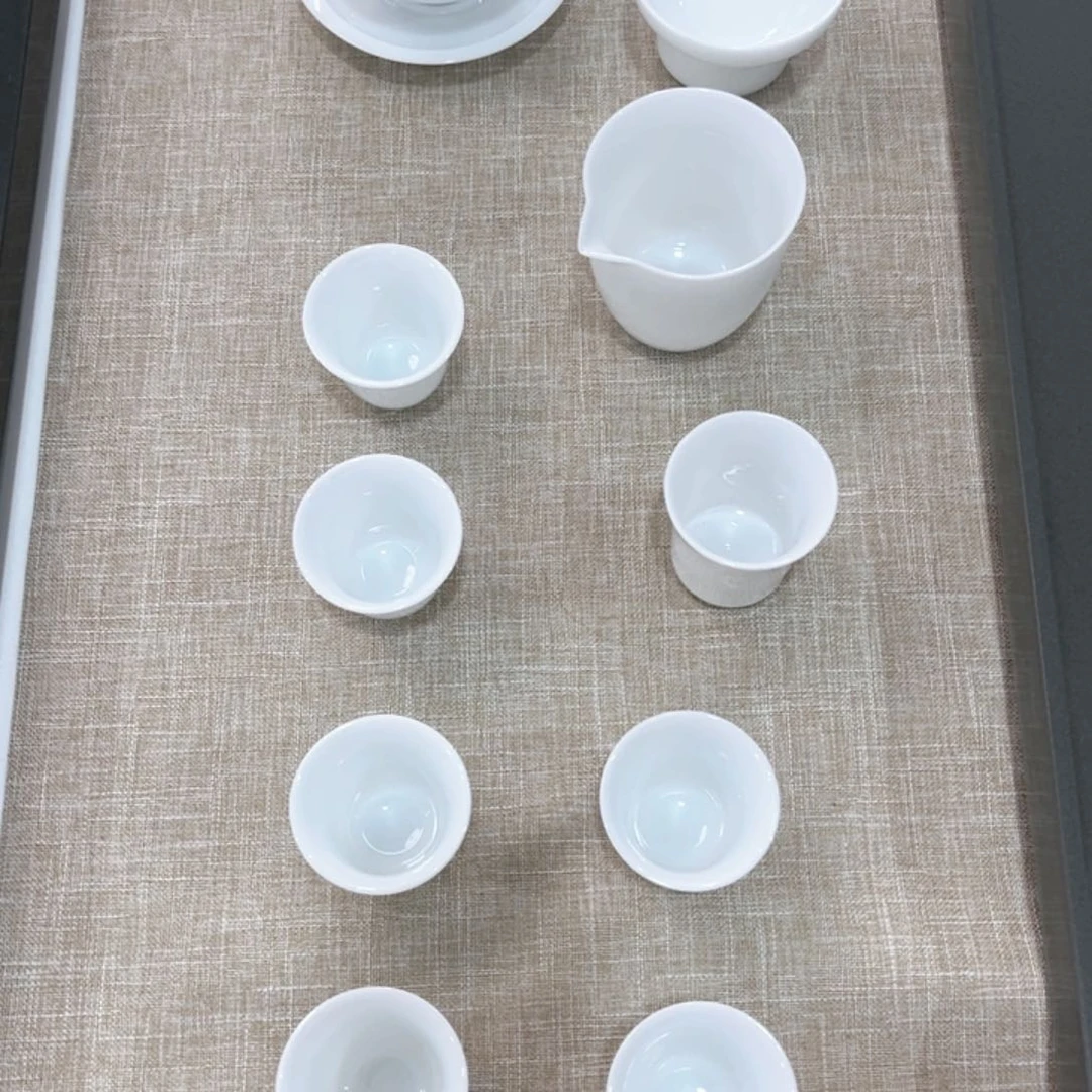 冰种玉瓷茶具一整套