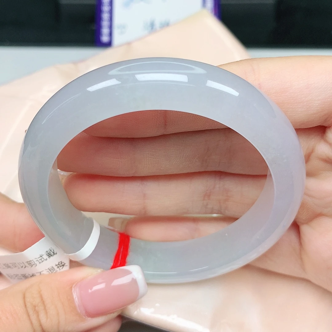 未镶嵌手镯翡翠56圈白冰