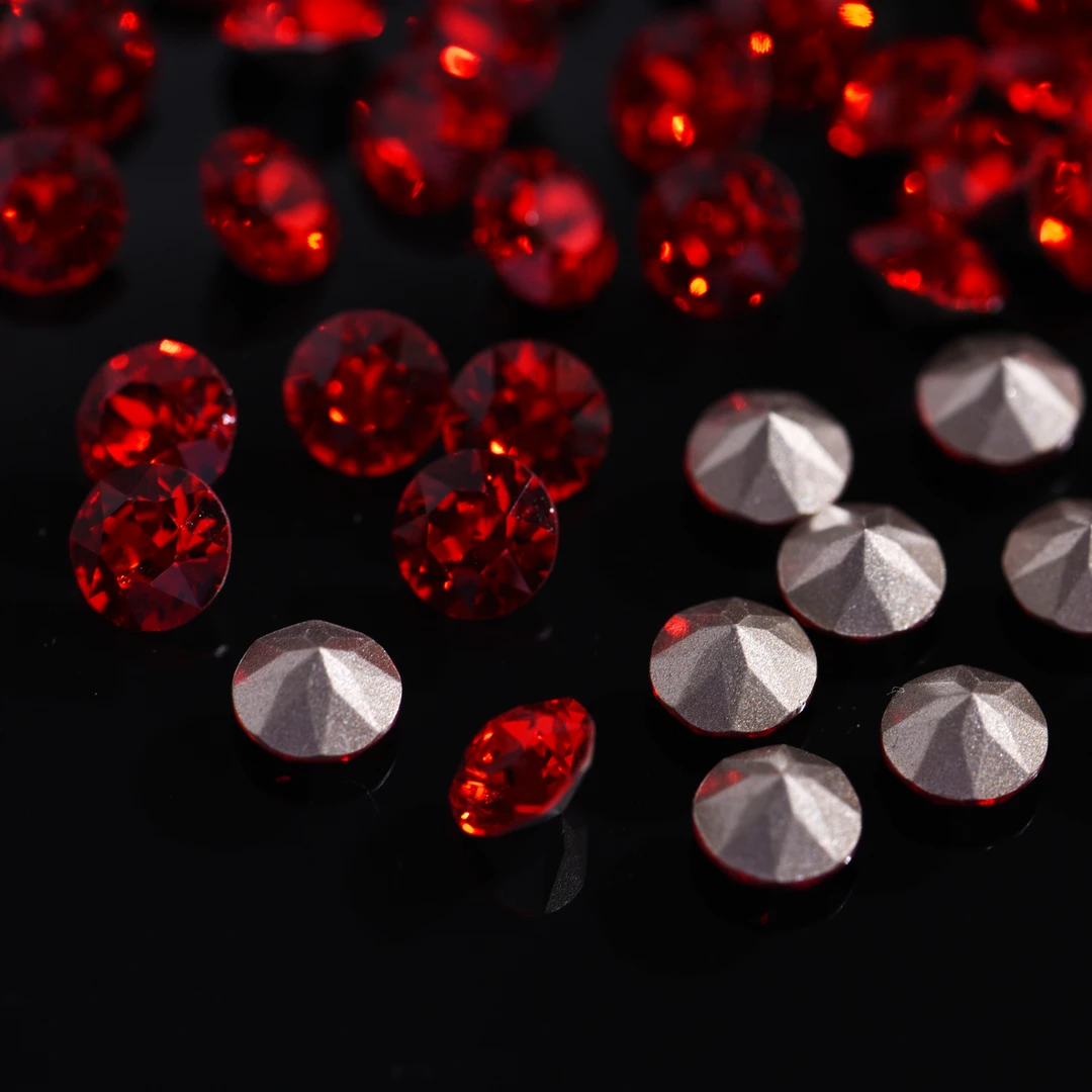 施华昇斯嘉丽红1088圆钻尖底美甲钻水晶饰品贴钻补钻 diy中国风