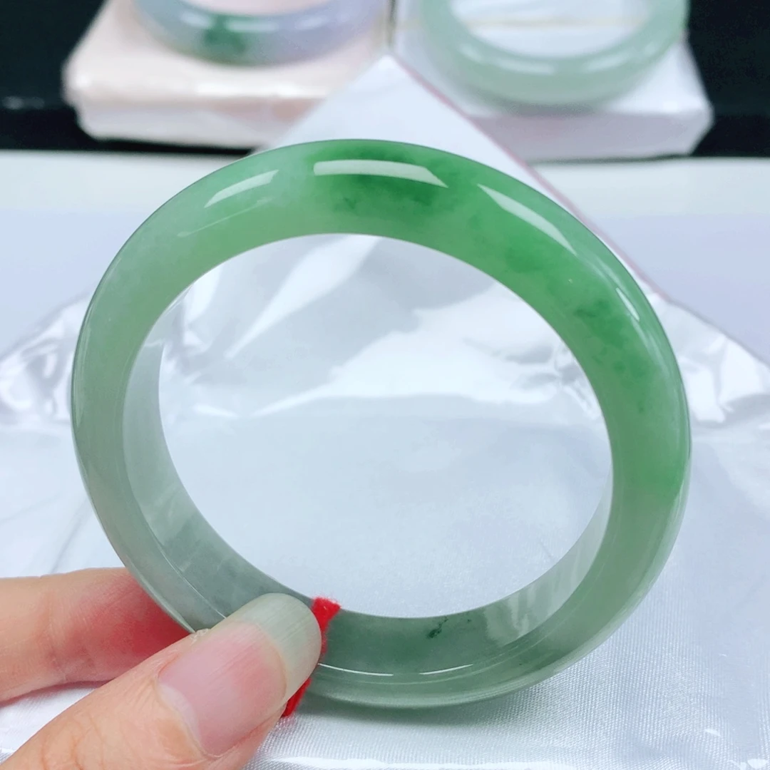 未镶嵌手镯翡翠  编号27 正圈54+