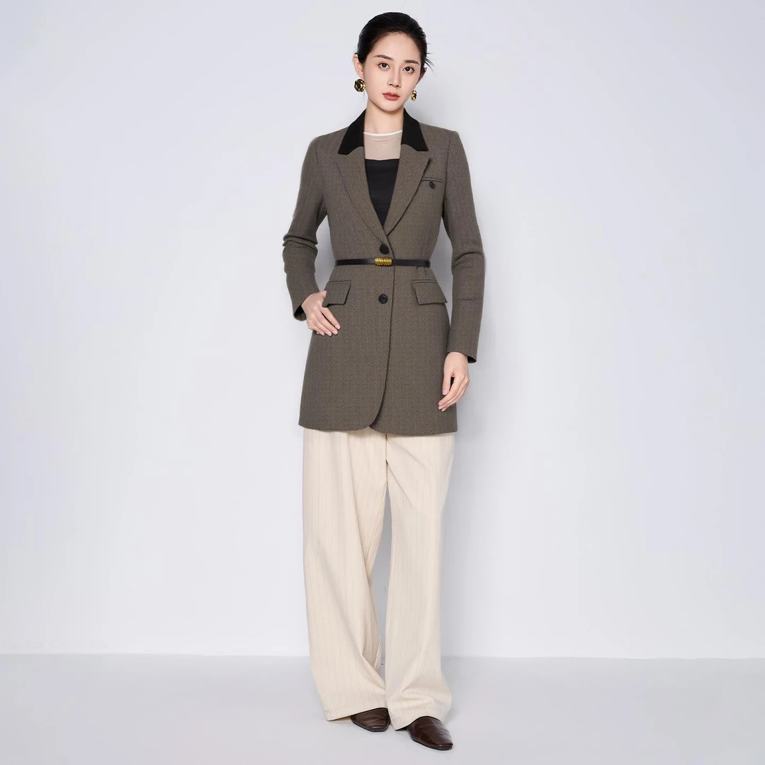 【娜娜甄选】马天奴翻领西装外套西服时尚通勤VHAC82TCH0