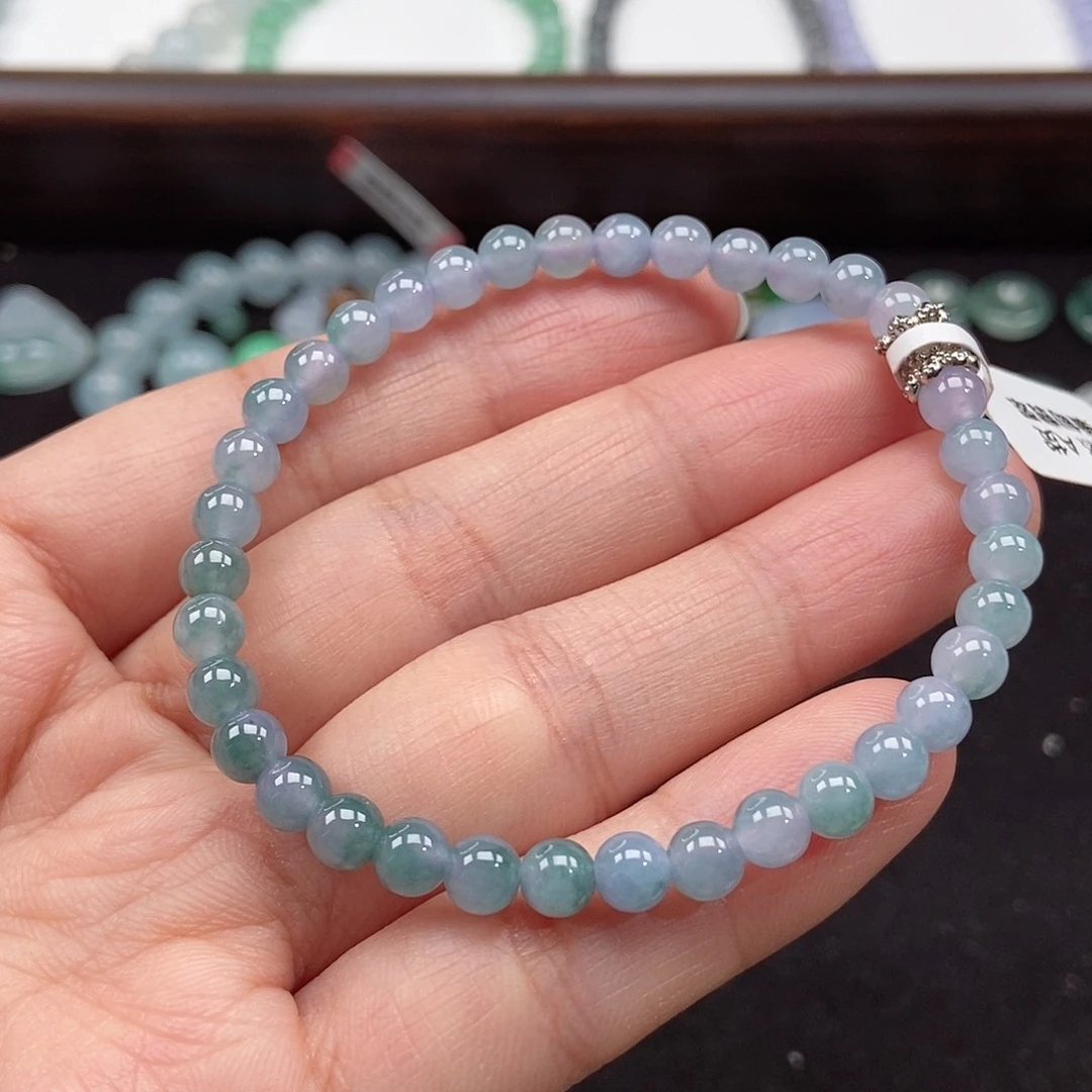 翡翠未镶嵌手串卡5莫奈花园