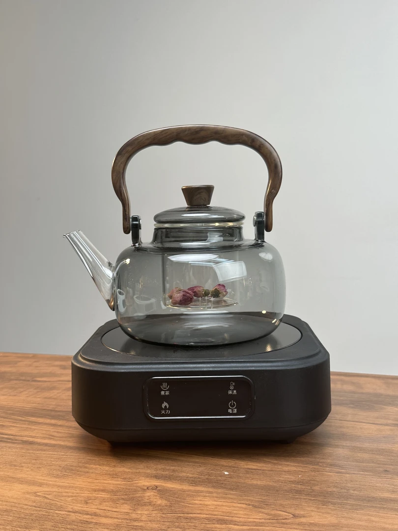 横硕电陶炉大功率玻璃茶具煮茶器蒸茶煮茶耐高温玻璃壶家用烧水