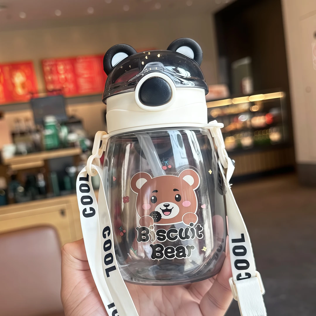 吸管儿童便携高颜值幼儿园上学专用防摔水壶夏季可爱塑料水杯杯子