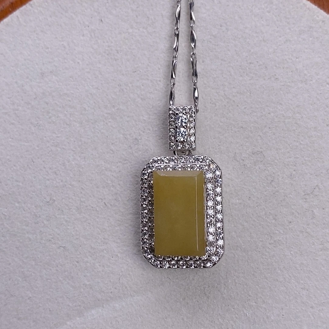 翡翠银S925镶嵌颈饰