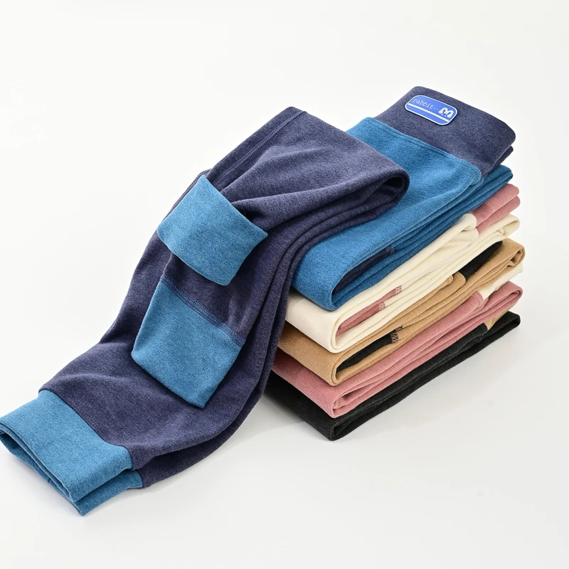 儿童秋冬双面绒打底秋裤A类暖绒磨毛学生打底保暖裤长男女童