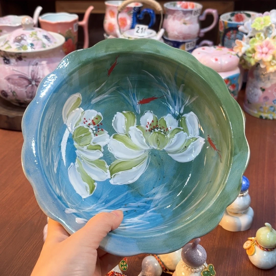 景德镇手绘高温釉下彩陶瓷茶具