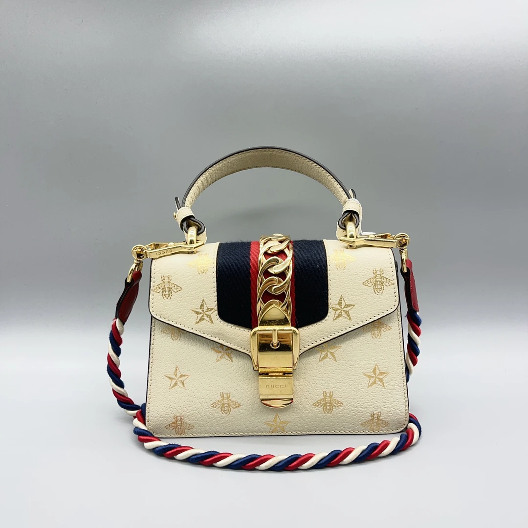 95新 GUCCI/古驰   小蜜蜂塞尔维亚单肩包  1647 1841