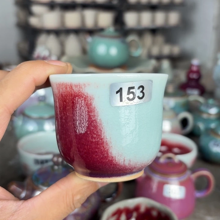 153纯手工拉坯钧瓷主人杯