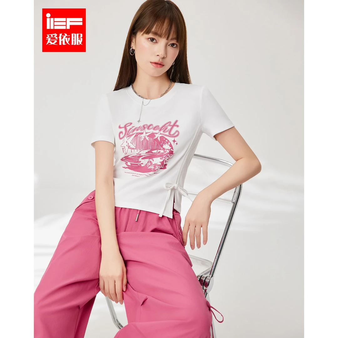 IEF/爱依服时尚套装2025夏季新款美式潮酷休闲辣妹风百搭上下套裤