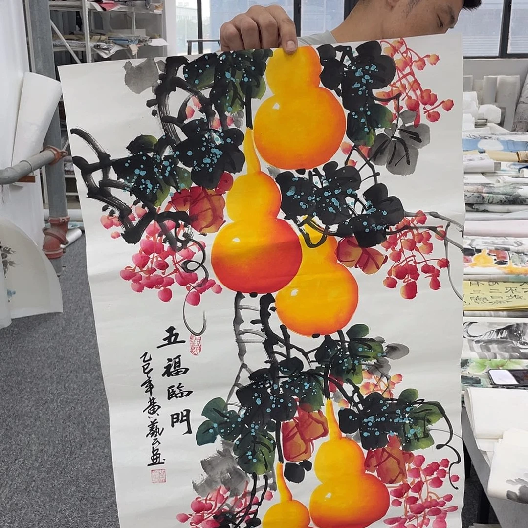 国画纯手绘字画宣纸