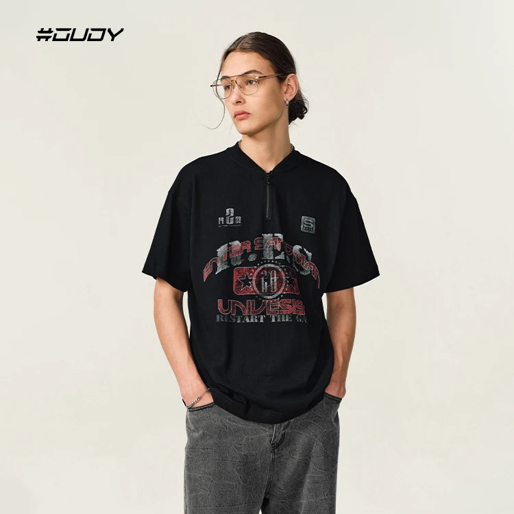 #OVDY男装2025春夏季潮牌宽松凉感t恤青少年休闲短袖男索罗娜t恤