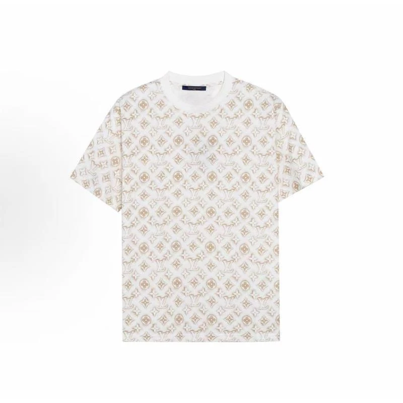 未使用 LouisVuitton/路易威登 HL 满印LOGO圆领短袖T恤HPY15W