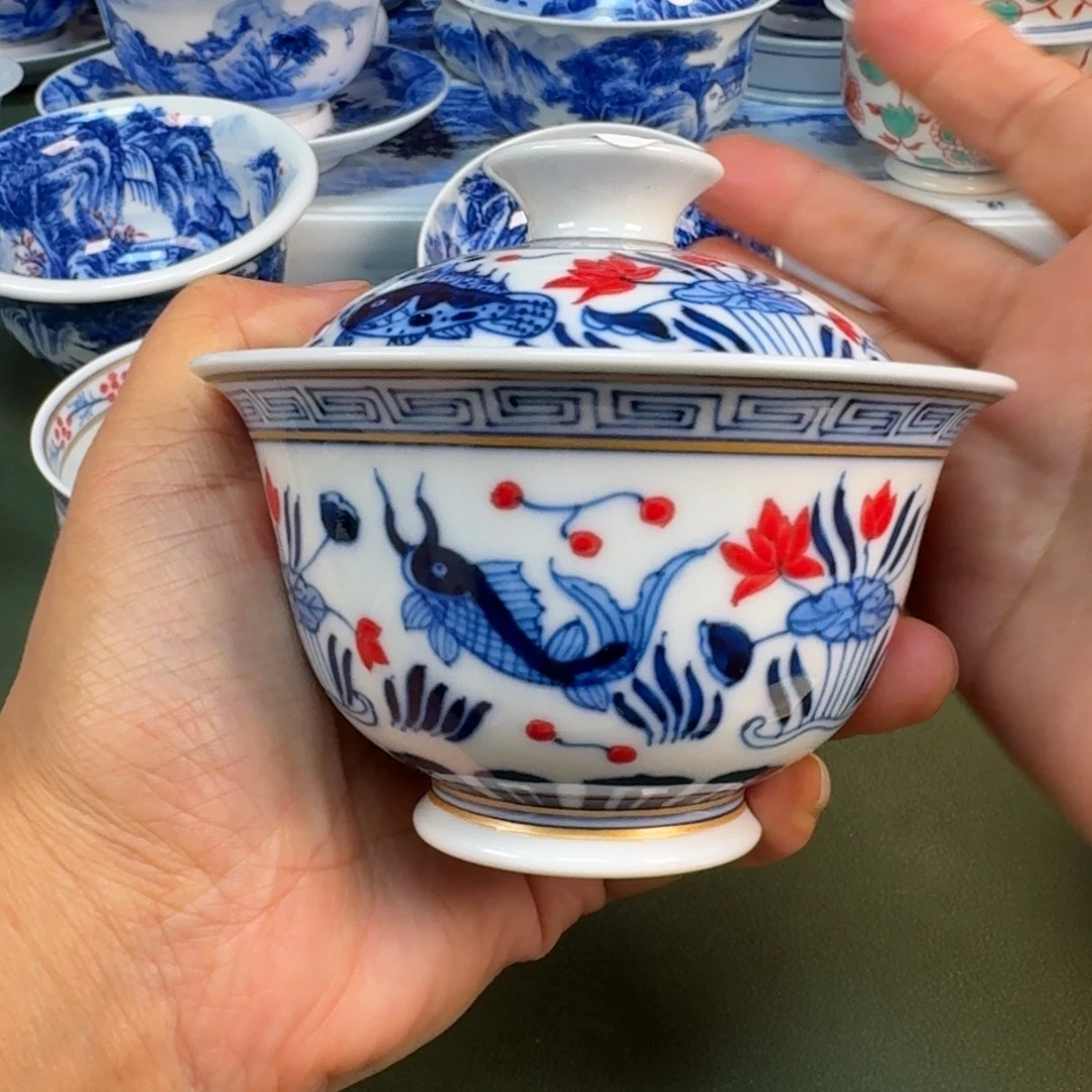 陶瓷景德镇纯手绘茶具羊圆圆266