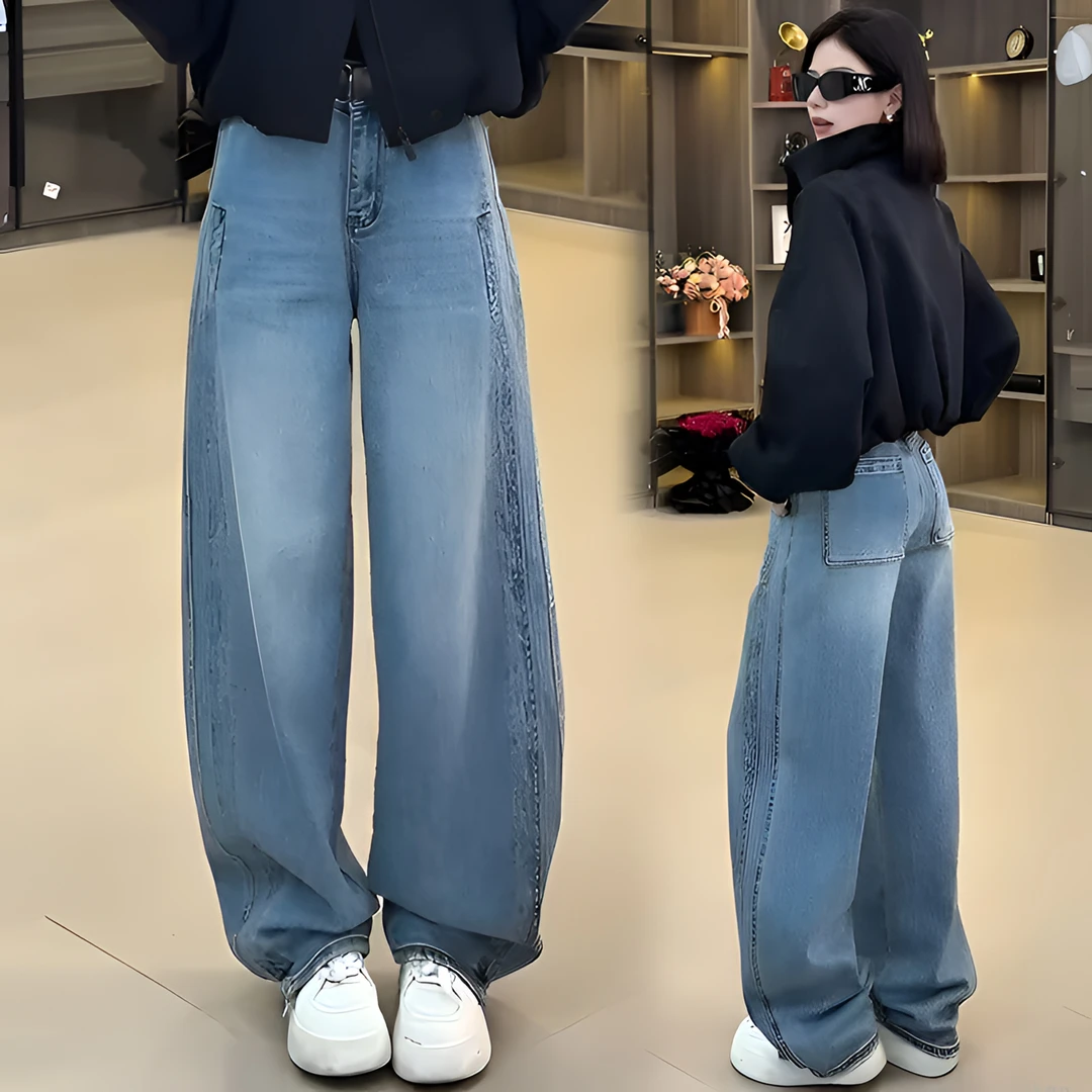 2025年春季新款时尚洋气百搭显高显瘦韩版休闲裤子牛仔裤