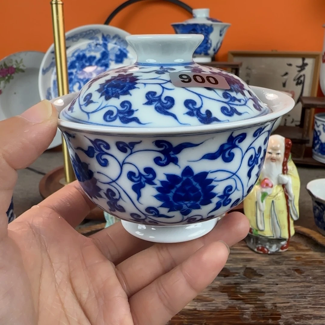 瓷片景德镇手绘青花茶器006